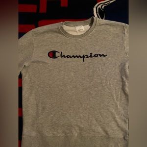 Champion Mens Large Crewneck, grey, comfy, gym+comfy